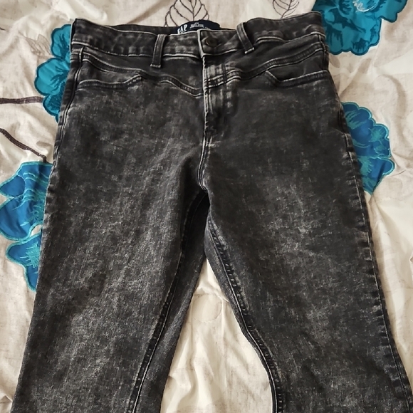 GAP Women's High Rise Seamed Jeggings With Washwell In Gray Love - Picture 6 of 7